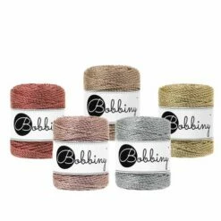 Bobbiny | 3 Ply Metallic Macramé Cord — 50 Metres