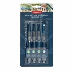 Derwent Push Button Waterbrush Assorted Set -GREATART Sales DerwentPushButtonWaterbrushAssortedSet 3