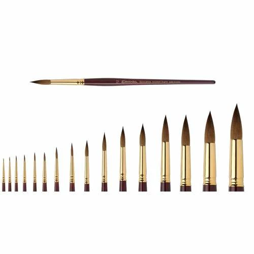 Escoda Reserva Kolinsky Red Sable Round Watercolour Brushes Series 1212 4 Escoda Reserva Kolinsky Red Sable Round Watercolour Brushes Series 1212 - Image 2