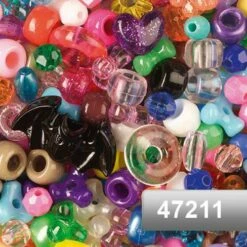 Packs Of Multicoloured Plastic Beads -GREATART Sales PacksOfMulticolouredPlasticBeads 2