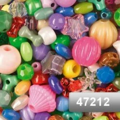 Packs Of Multicoloured Plastic Beads -GREATART Sales PacksOfMulticolouredPlasticBeads 3