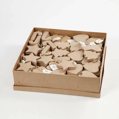 Papier-Mâché Christmas Gift Tags 3 Papier-Mâché Christmas Gift Tags