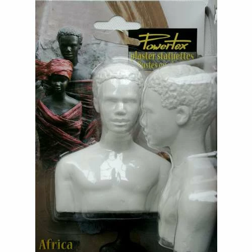 Powertex Plaster Figures - African Male Full Bust 3 Powertex Plaster Figures - African Male Full Bust