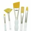 Royal & Langnickel Soft-Grip Golden Taklon Angled Brush Set -GREATART Sales Royal26amp3BLangnickelSoft GripGoldenTaklonAngledBrushSet