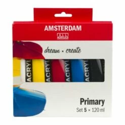 TALENS | AMSTERDAM ALL ACRYLICS Primary Set — 5 X 120 Ml Tubes