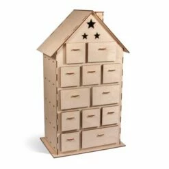 Wooden Advent Calendar House