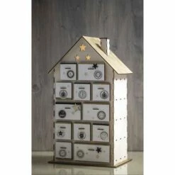 Wooden Advent Calendar House -GREATART Sales WoodenAdventCalendarHouse 3