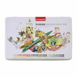 Bruynzeel Creatives Fineliner Brush Pen Metal Tin Sets -GREATART Sales BruynzeelCreativesFinelinerBrushPenMetalTinSets 2