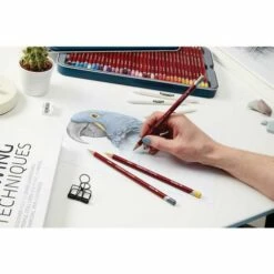 Derwent 48 Pastel Pencil Wooden Box Set -GREATART Sales Derwent48PastelPencilWoodenBoxSet 2