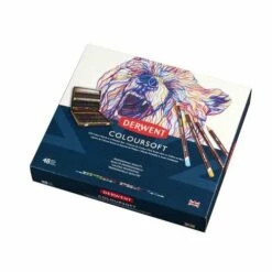 Derwent Coloursoft Wooden Box 48 Pencil Sets -GREATART Sales DerwentColoursoftWoodenBox48PencilSets 2