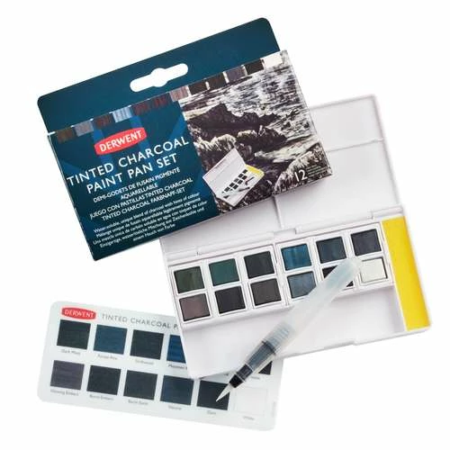 Derwent Tinted Charcoal Paint Pan Set 3 Derwent Tinted Charcoal Paint Pan Set