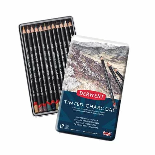 Derwent Tinted Charcoal Pencil Sets 3 Derwent Tinted Charcoal Pencil Sets