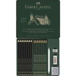Faber-Castell Castell 9000 & Pitt Graphite Matt Pencil Set -GREATART Sales Faber CastellCastell900026amp3BPittGraphiteMattPencilSet 2