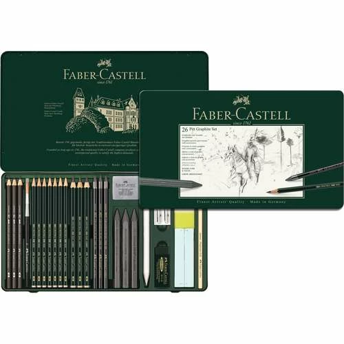 Faber-Castell Large Pitt Graphite Set 3 Faber-Castell Large Pitt Graphite Set