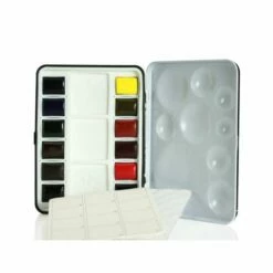 GOLDEN® | QoR® Mini Watercolour Box — 12 Half Pans -GREATART Sales GOLDENC2AE7CQoRC2AEMiniWatercolourBoxE2809412halfpans 3