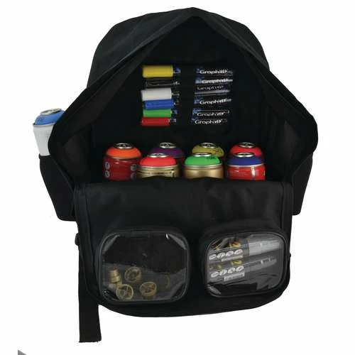 GRAPH STUFF | Backpack For Markers And Aerosols — Large Capacity -GREATART Sales GRAPHSTUFF7CBackpackforMarkersandAerosolsE28094largecapacity