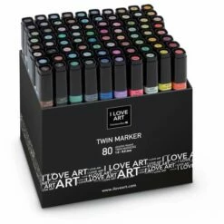 I LOVE ART | Twin Marker Set — 80 Pens
