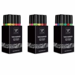 I LOVE ART | Twin Marker Sets — 12 Pens