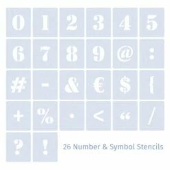 Qbix Number And Symbol Stencils -GREATART Sales QbixNumberandSymbolStencils 2