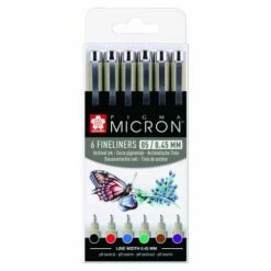 SAKURA | PIGMA MICRON™ Fineliner Sets — 6 Pens -GREATART Sales SAKURA7CPIGMAMICRONE284A2FinelinerSetsE280946pens 1