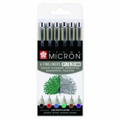 SAKURA | PIGMA MICRON™ Fineliner Sets — 6 Pens -GREATART Sales SAKURA7CPIGMAMICRONE284A2FinelinerSetsE280946pens 2