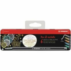 STABILO® | Pen 68 Metallic 6 Pen Set — In Metal Tin