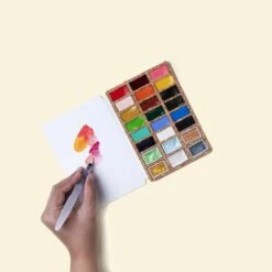 VIVIVA COLORS | Watercolor Pans Set - Deluxe 24 Pan Set -GREATART Sales VIVIVACOLORS7CWatercolorPansSet Deluxe24panset 2