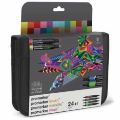 Winsor & Newton 24 Mixed Marker Set -GREATART Sales Winsor26amp3BNewton24MixedMarkerSet 4