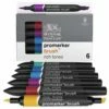 Winsor & Newton 6 BrushMarker Sets -GREATART Sales Winsor26amp3BNewton6BrushMarkerSets
