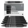Winsor & Newton | Black Promarker™ Set — 6 Markers 2 Winsor & Newton | Black Promarker™ Set — 6 Markers -GREATART Sales Winsor26amp3BNewton7CBlackPromarkerE284A2SetE280946markers